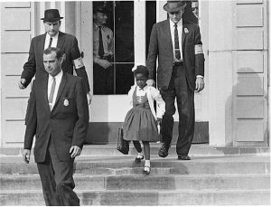 U.S. Marshals walk Ruby Bridges into school in 1960