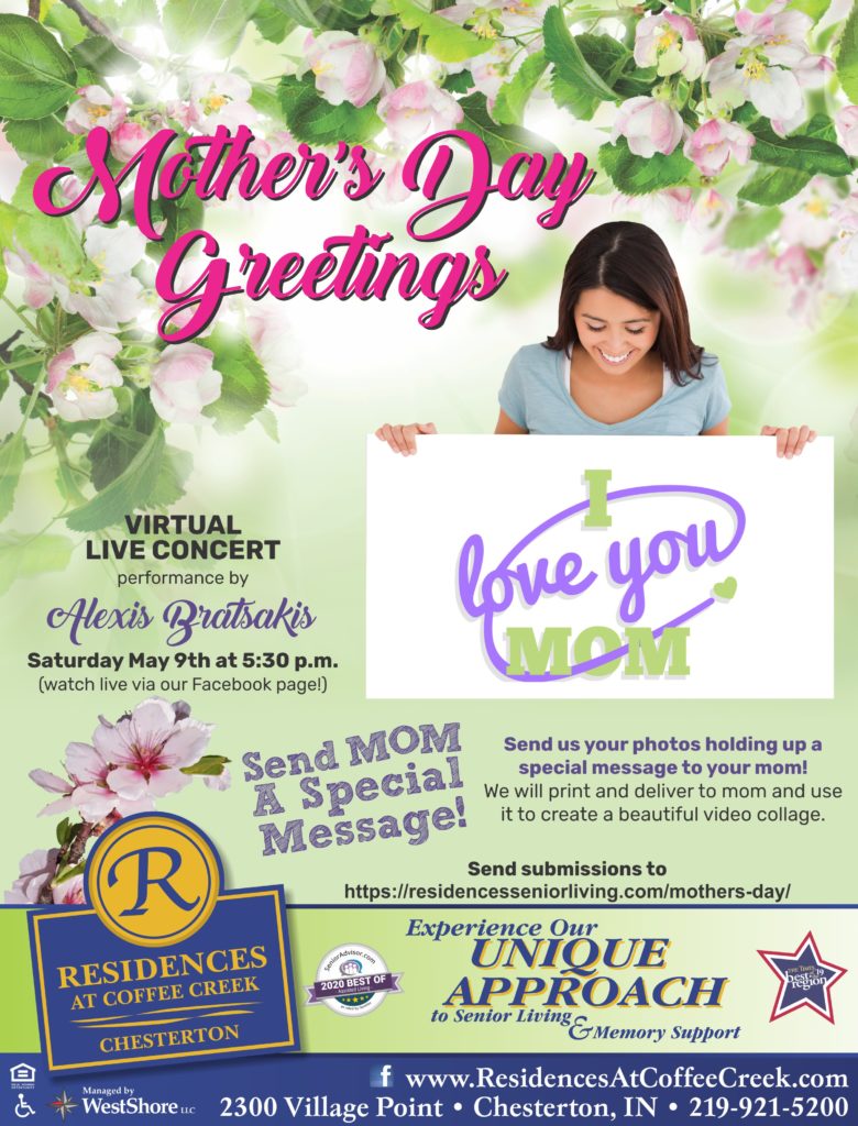 Mother's Day LIVE Virtual Concert Residences Senior Living
